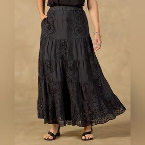 NWT Sundance Elegant Black “Ensenada” Maxi Skirt
